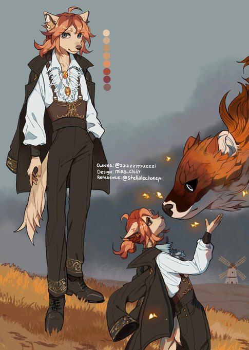 Sketchy reference sheet: The price depends on the components and the character's design.